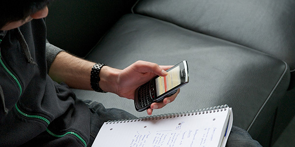 Man using a smartphone 